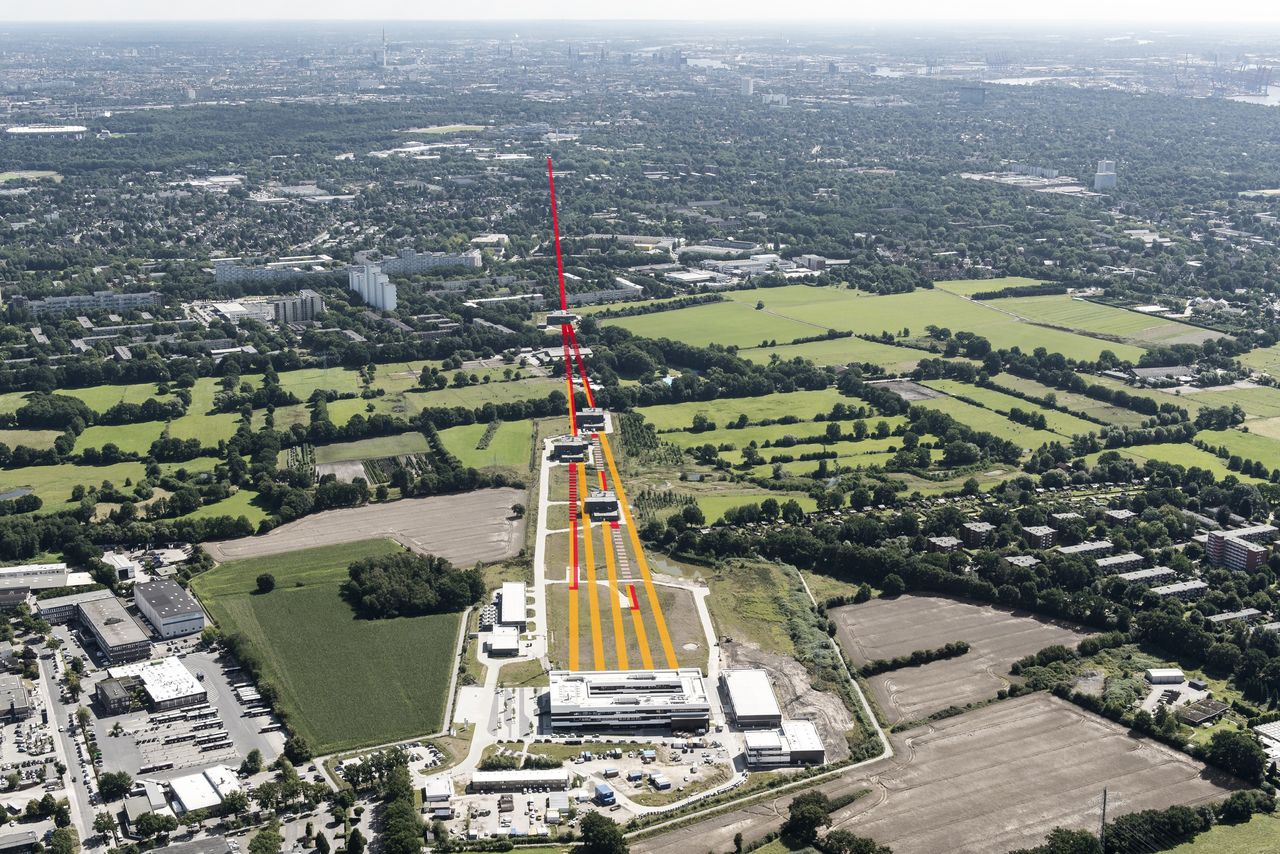 Representation of European XFEL's tunnels and beamlines