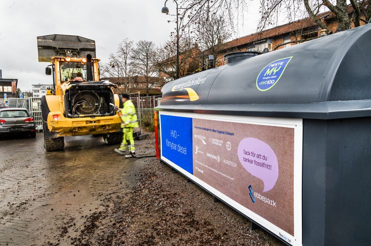 Tankstation för bränslet HVO