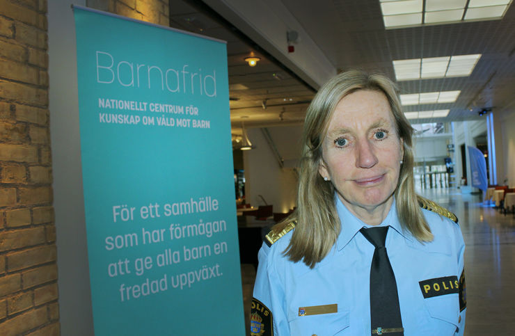 Carin Götblad, regionpolischef för region Mitt. Föreläste på Barnafridskonferensen 2020