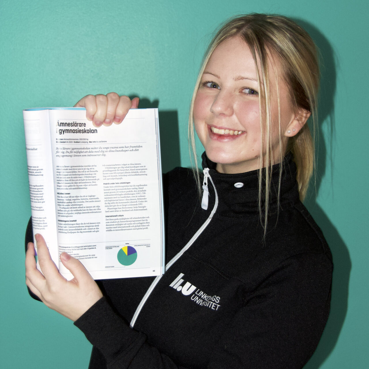 Amanda Brämerson, student på Ämneslärareprogrammet inriktning gymnasiet