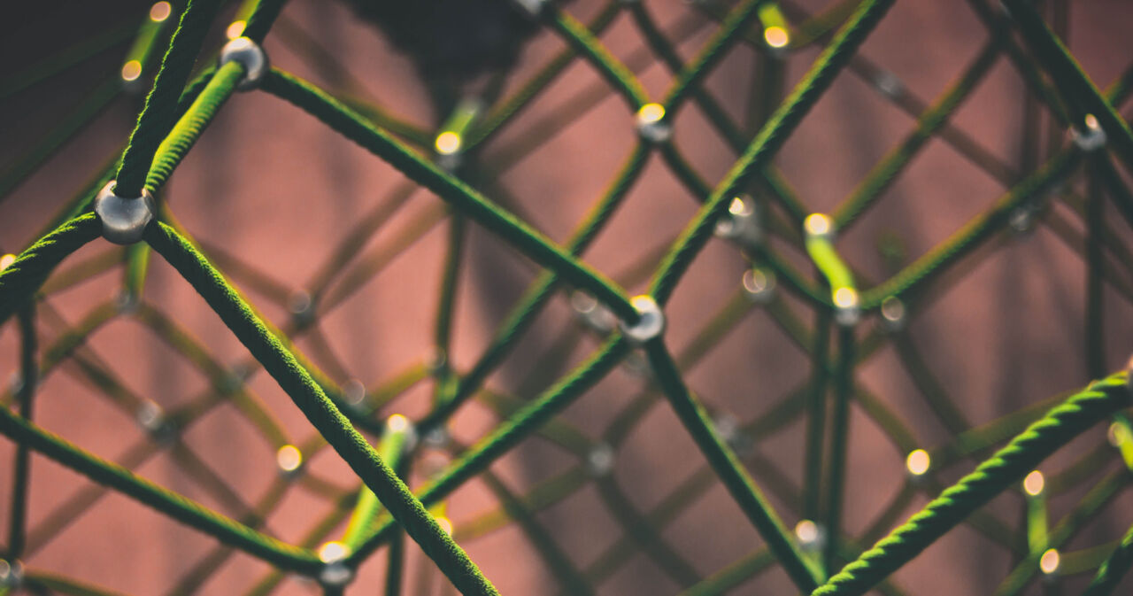 Bilden visar detaljer som symoliserar ett nätverk