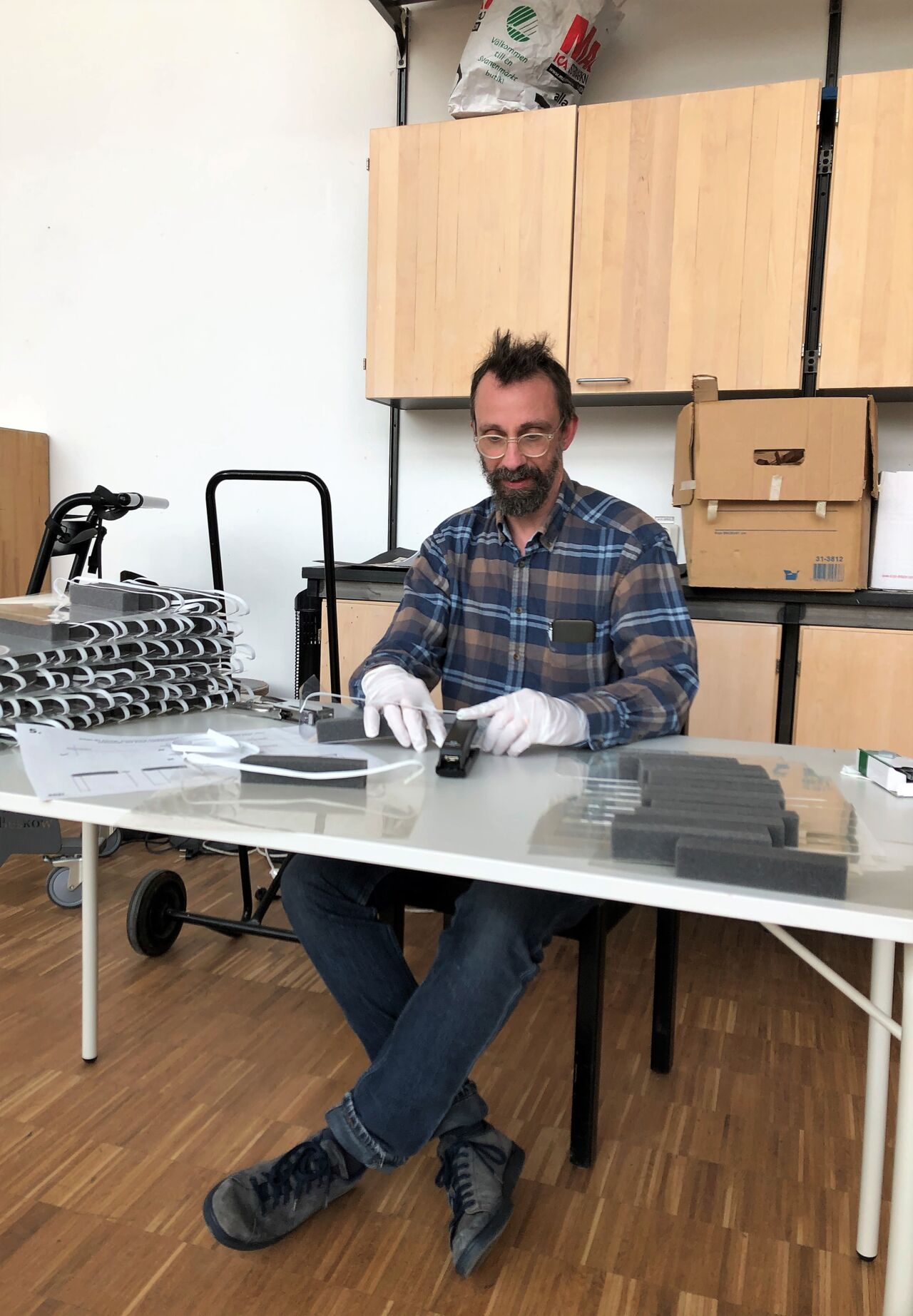 Andreas Nobel. Tillverkning av visir på Malmstens.