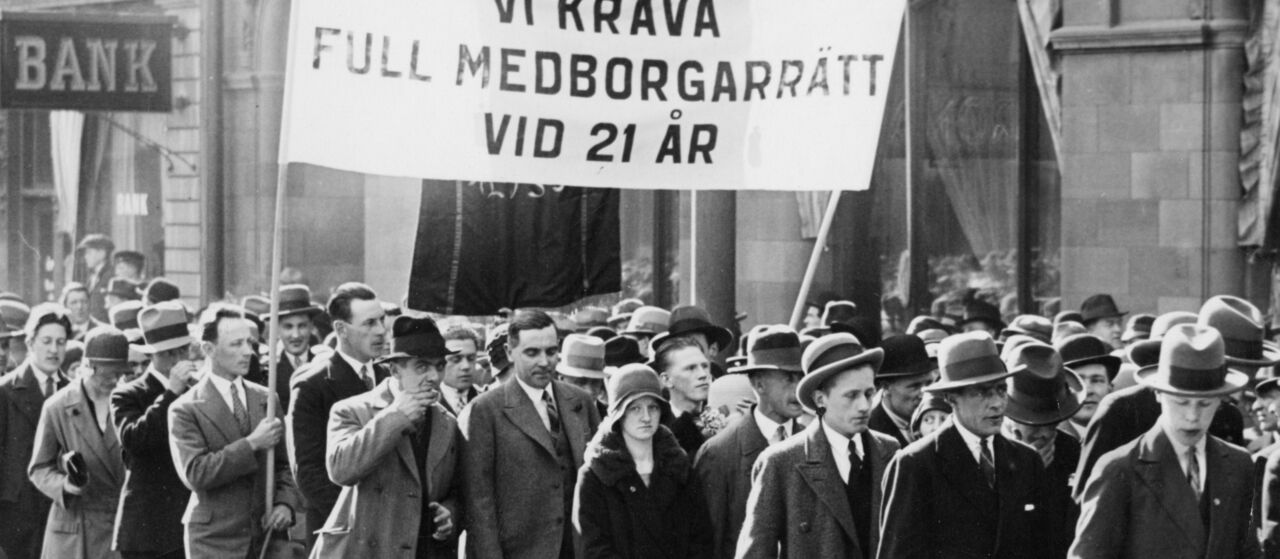 People demonstrating.