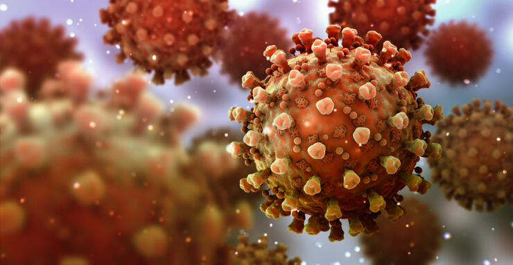 Illustration of coronavirus.