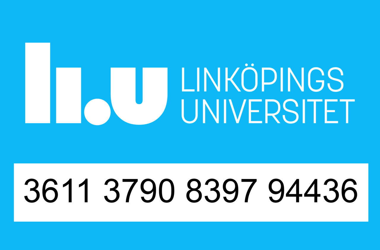 A library card with the LiU logo.