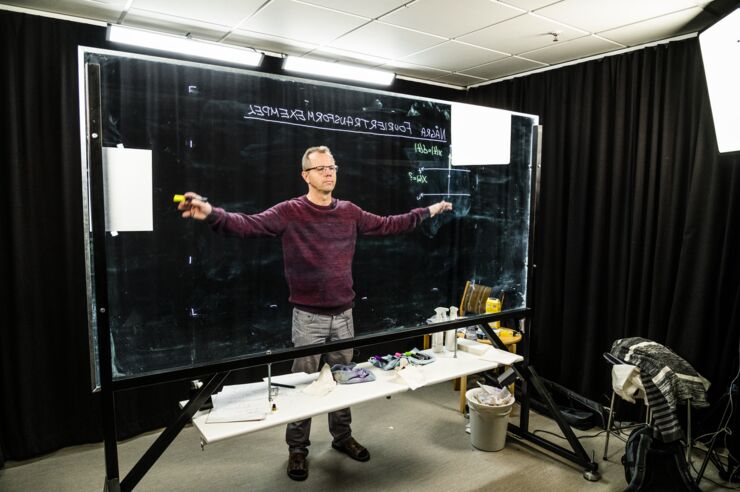 Lasse Alfrdesson med sin Lightboard