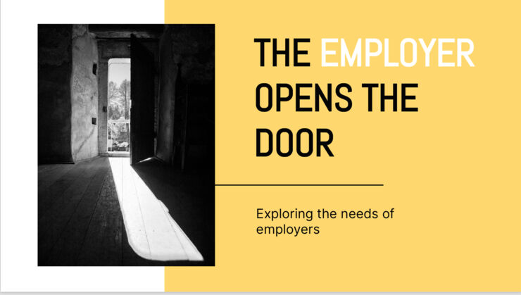 Arbetsgivaren öppnar dörren