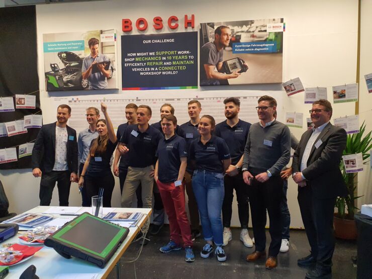 Team Bosch vid en presentation de gjorde i Karlsruhe i mars 2020.