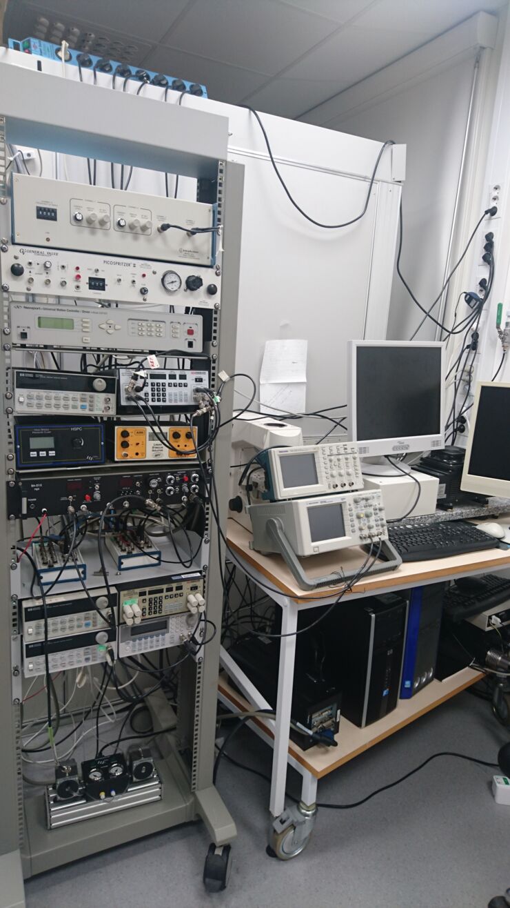Lab set up for auditory research at BKV, LiU.