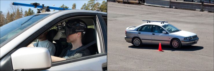 Test driving with VR technology.