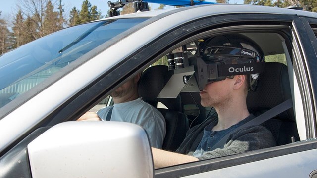 Test driving with VR technology.