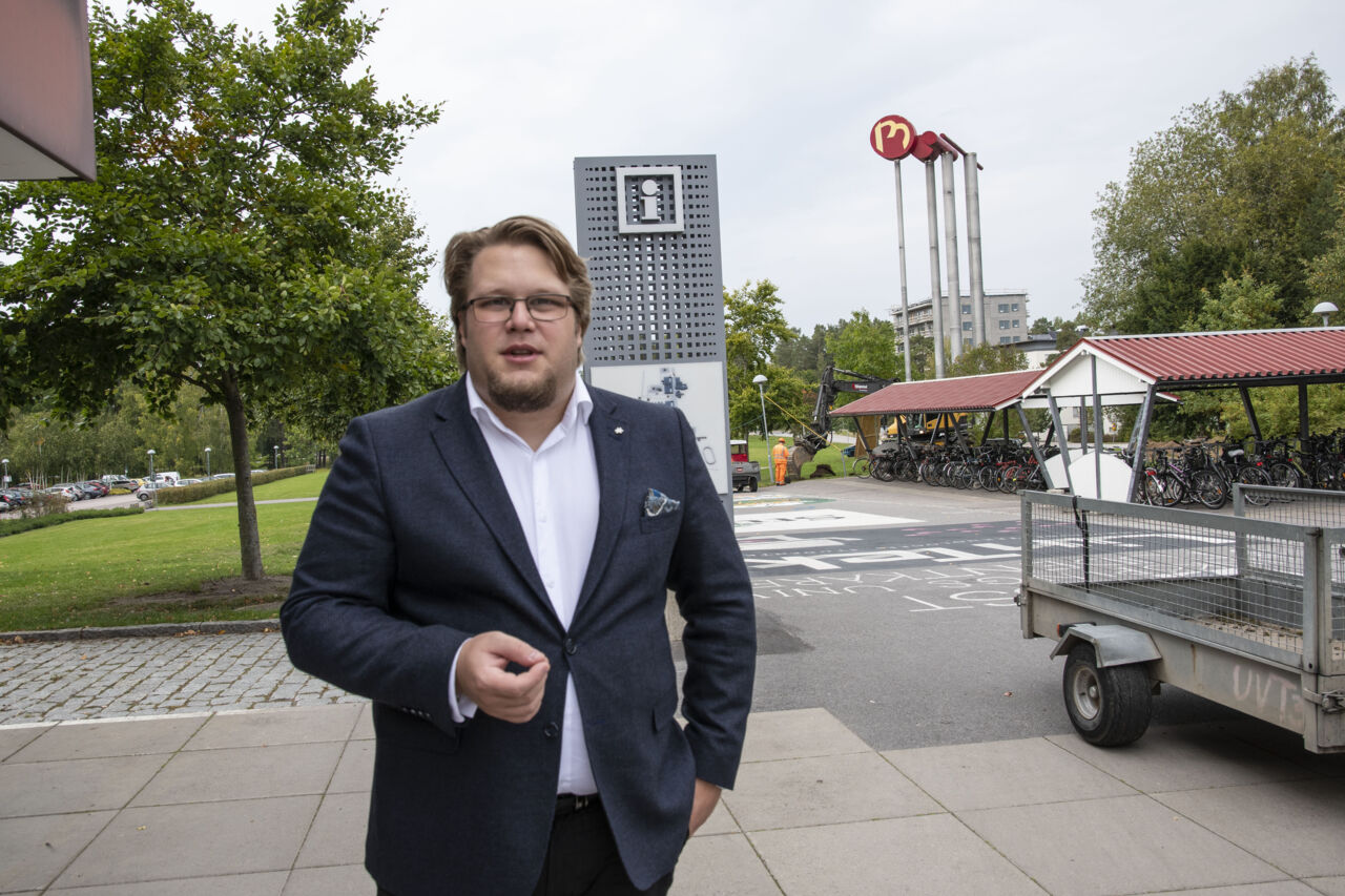 Harald Brege på campus Valla.