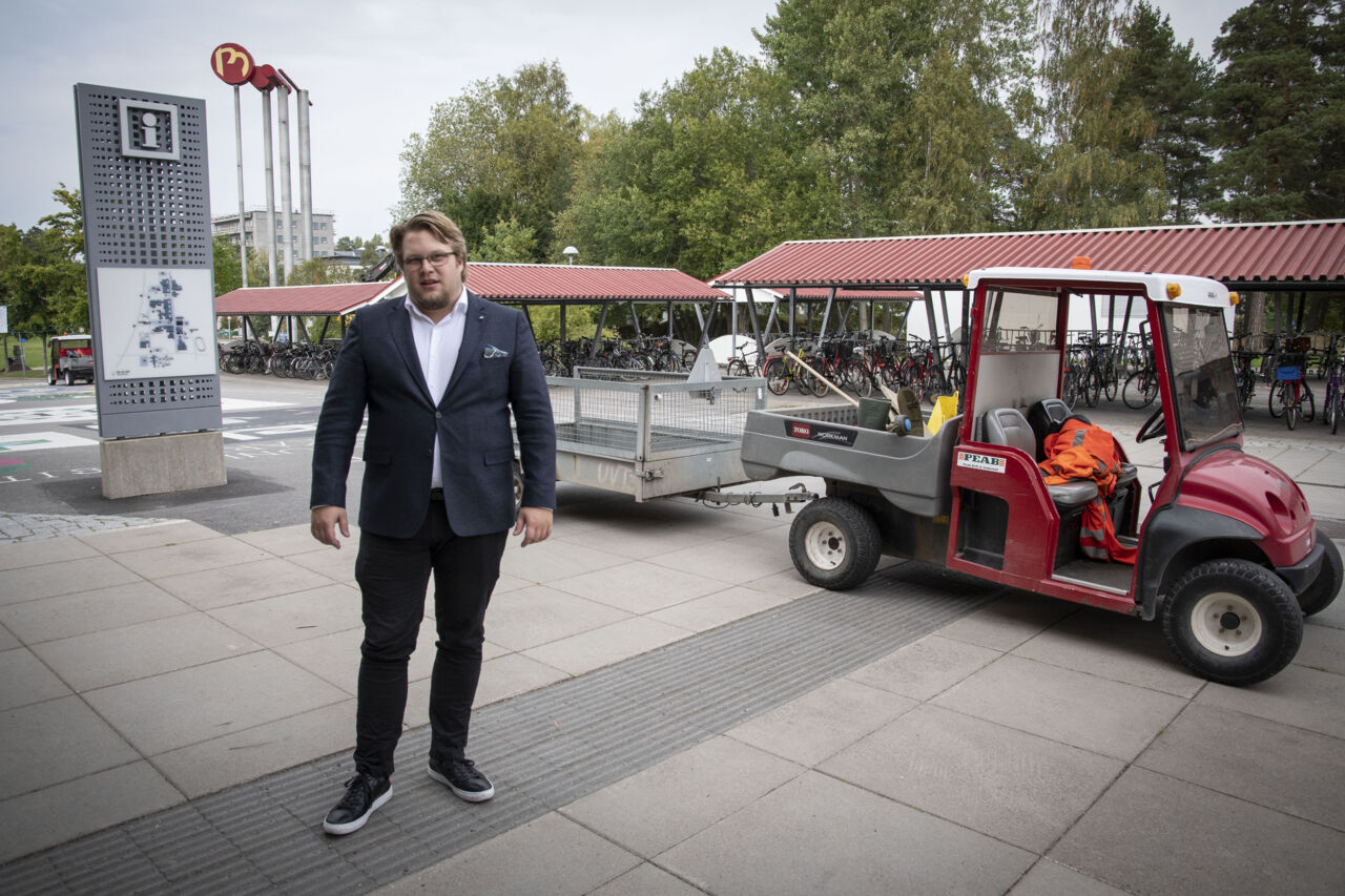 Harald Brege på campus Valla.