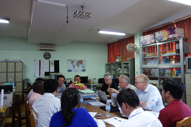 Möte om samarbetet vid Royal University of Phnom Penh 2019.