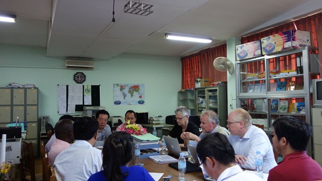 Meeting at the Royal University of Phnom Penh in 2019.