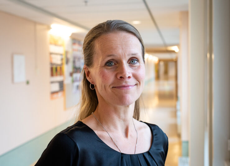 Professor Johanna Rosén looking straight into the camera