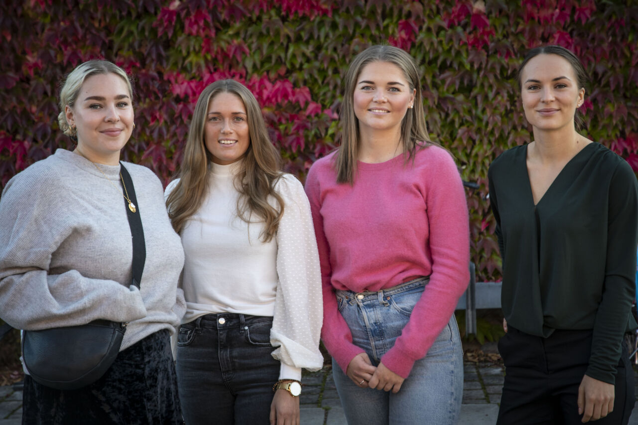 Alicia Lihammar, Sara Bengtsson, Sigrid Roos och Emma Tapper.