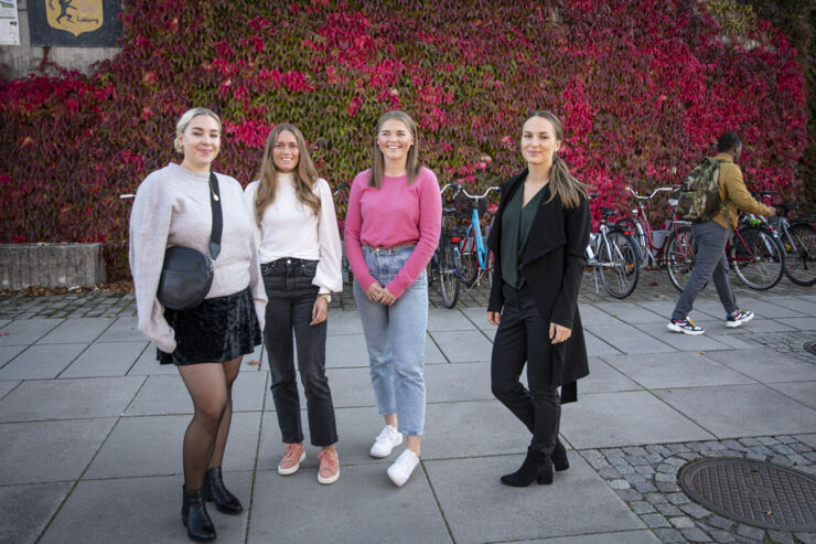 Alicia Lihammar, Sara Bengtsson, Sigrid Roos och Emma Tapper.