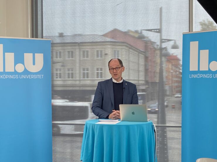 Jan-Ingvar Jönsson, rektor vid Linköpings universitet, inledde seminariet om forskning om forskningskommunikation.