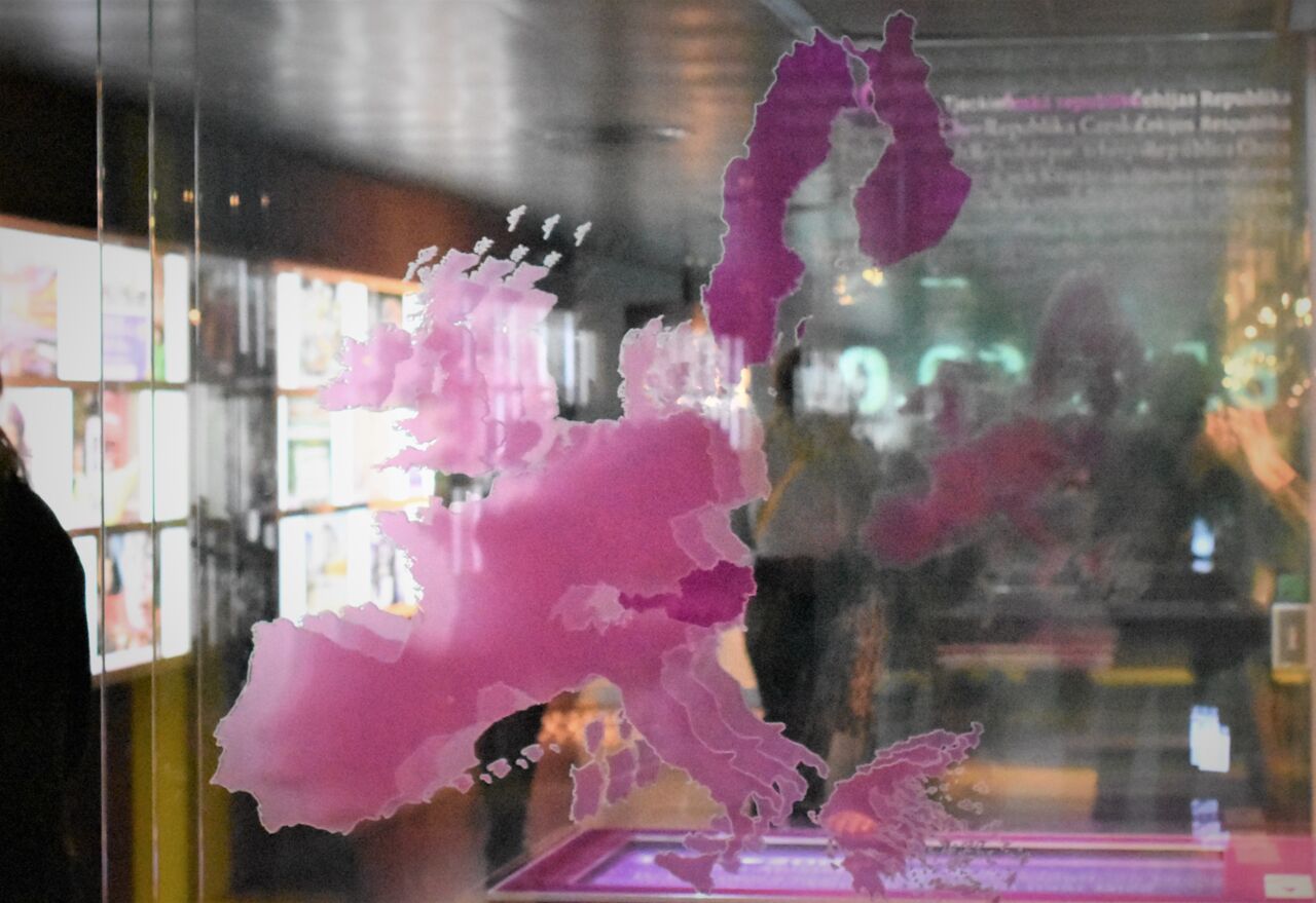 En karta med EU medlemsländer. EU:s värderingar är gemensamma för medlemsländerna i ett samhälle som kännetecknas av inkludering, tolerans, rättvisa, solidaritet och jämställdhet.