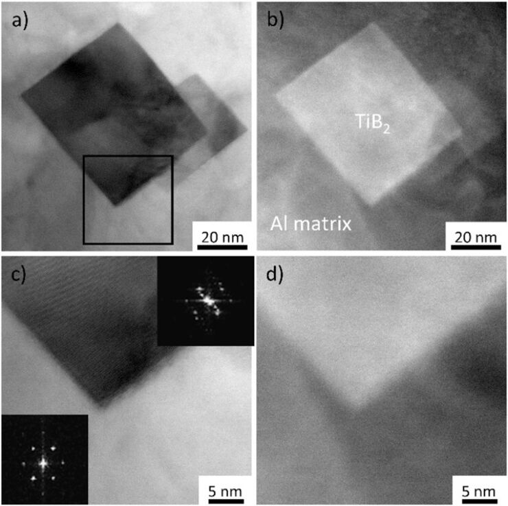 Study of nano-sized borides as grain refiners in additively manufactured aluminium alloys.