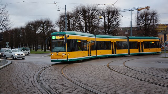 Bild på spårvagn i Norrköping