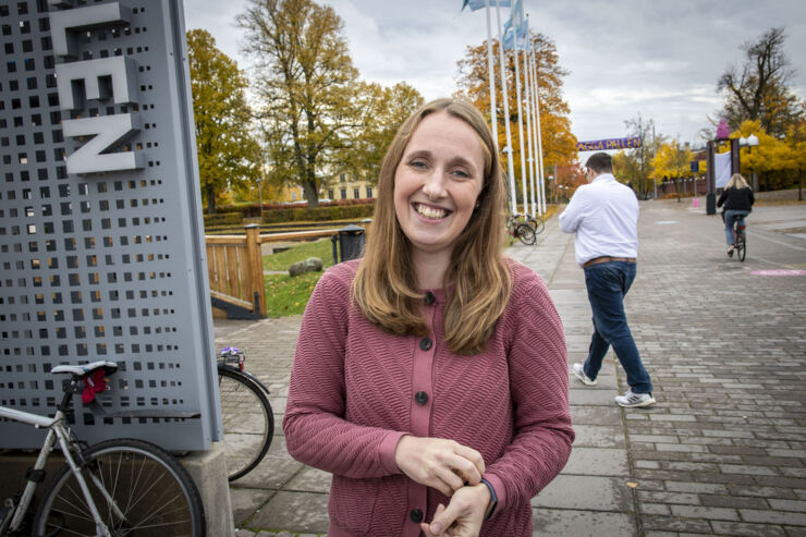 Camilla Strömbäck på Campus Valla.
