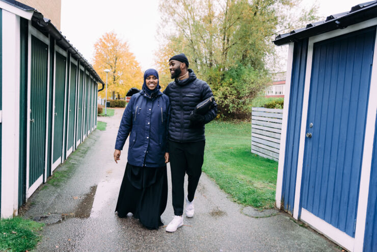 Hamza and his mother in Ryd where he grew up.