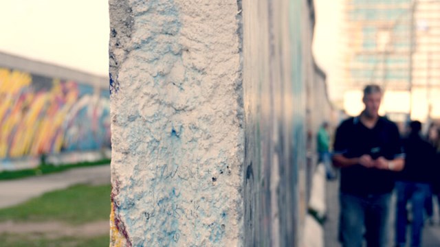 Close-up of Berlin wall