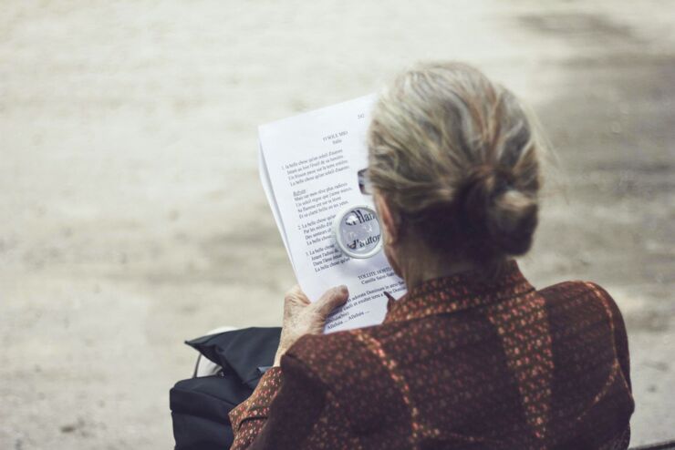 Woman reading.