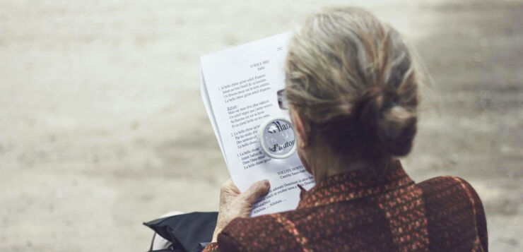 Woman reading.