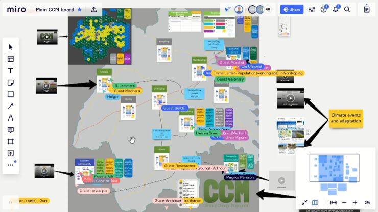 Spelplan till The Climate Change Megagame.