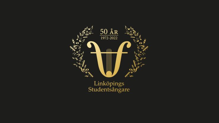 Linköpings studentsångare 50 års symbol