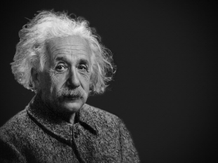 Bild på vetenskapsmannen Albert Einstein.