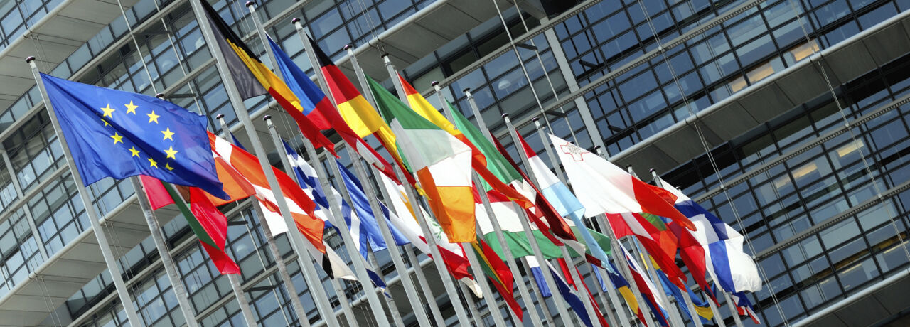 A row of european flags