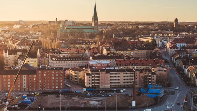 Utsikt över Linköping, en stad i Sverige.