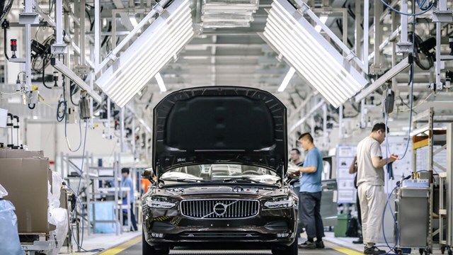 Manufacturing of Volvo cars.