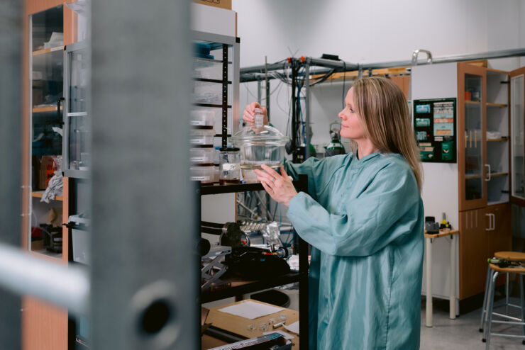 Woman in a laboratory