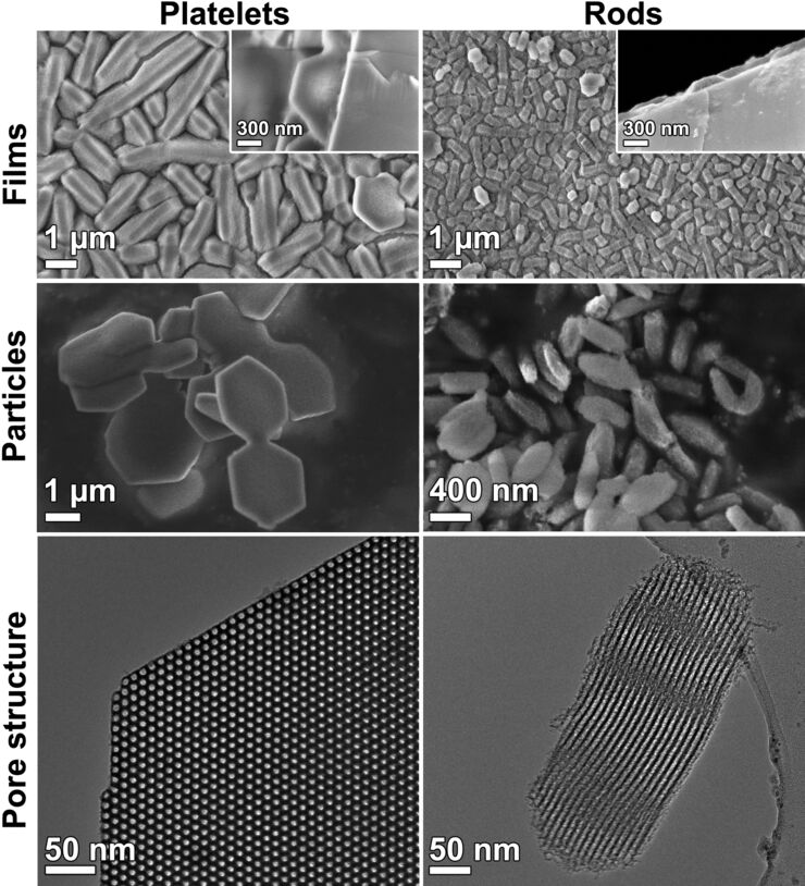 Microscope photo, nanostructural material.