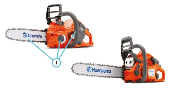 Two chainsaws.