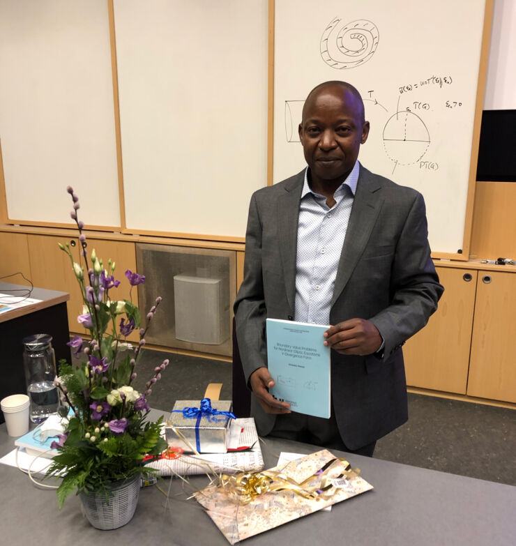 Abubakar Mwasa after the successful thesis defence.