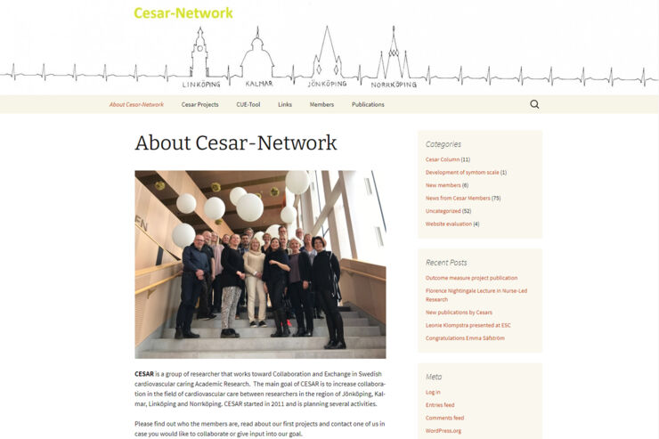 Print screen of Cesar networks former website.