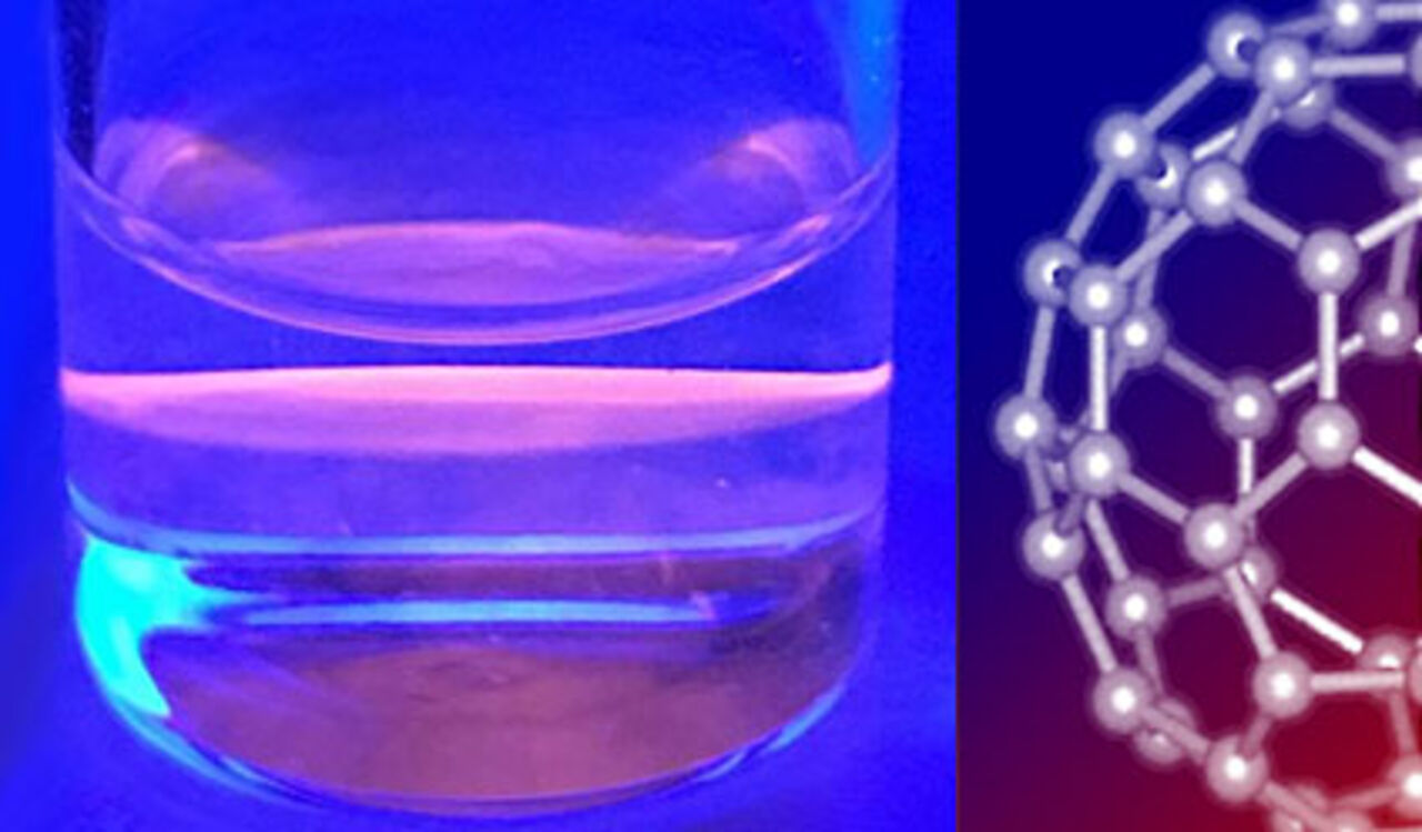 Picture of protein film in UV-light.