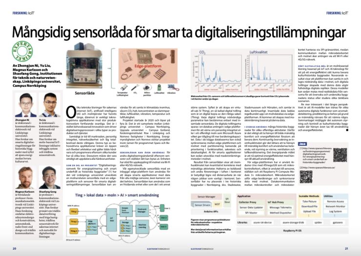 Bild av en sida i Elektroniktidningen