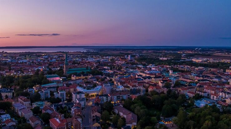 Drone footage of Linköping
