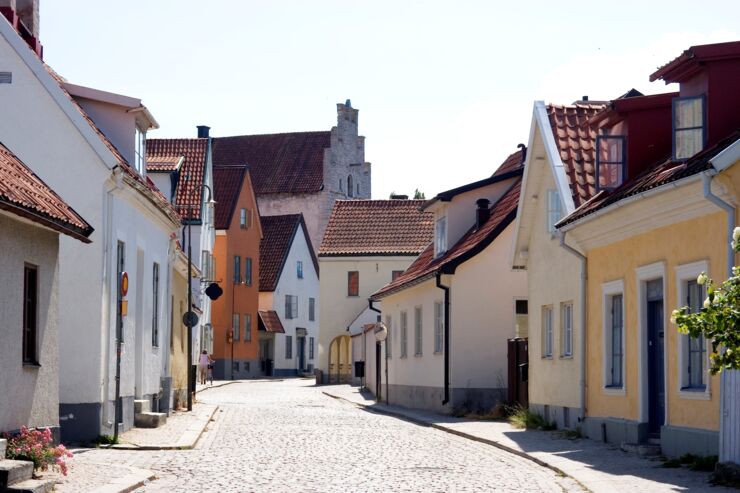Visbys historiska stadskärna.