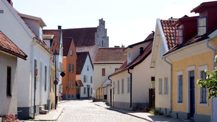 Visbys historiska stadskärna.