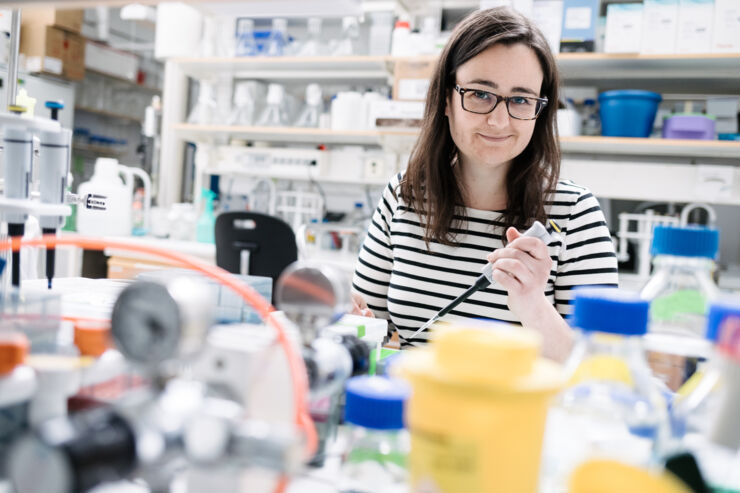 Eleonore von Castelmur in the lab.