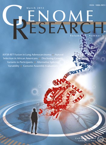 Omslag för publikation 'Genome Research omslagsbild.'