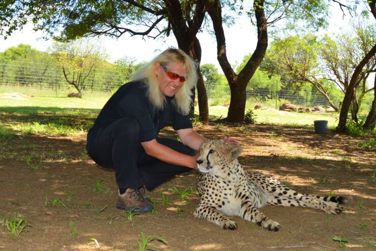 Robert Eklund and cheetah.